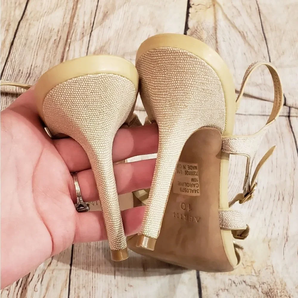 AERIN Strappy Caroline Heels, Sz 10
